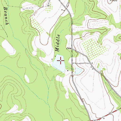 Topographic Map of Garrison Lake, GA
