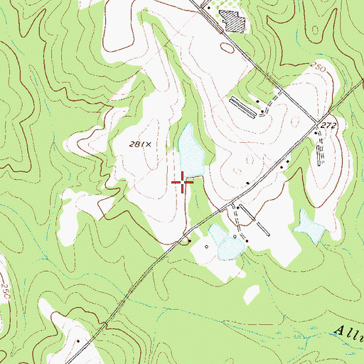 Topographic Map of Davis Pond Dam, GA