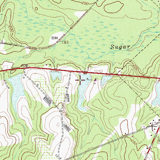 Topographic Map of Williams Lake Dam, GA