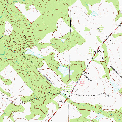 Topographic Map of Matthews Lake Dam, GA
