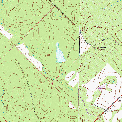 Topographic Map of Walkers Pond Dam, GA