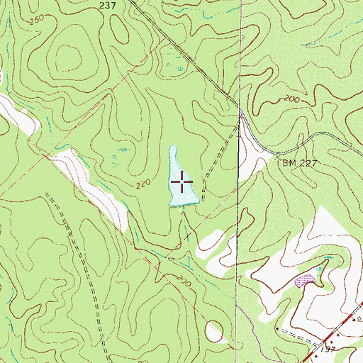 Topographic Map of Walkers Pond, GA