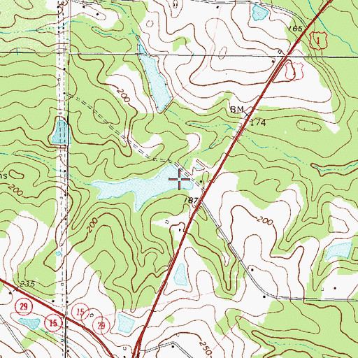 Topographic Map of Cato Dam, GA