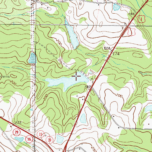 Topographic Map of Cato Lake, GA