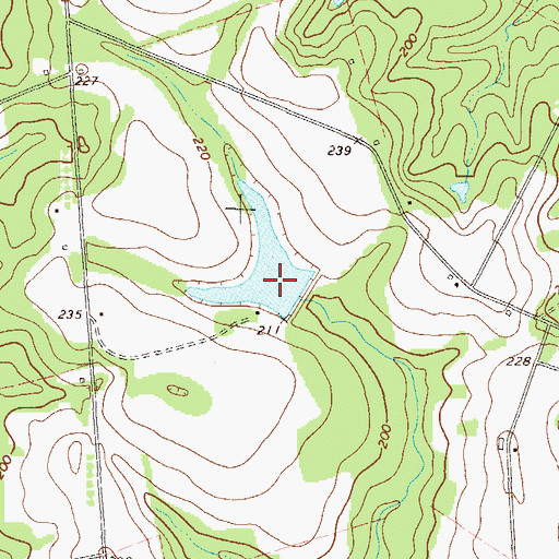 Topographic Map of Bill Brown Lake, GA