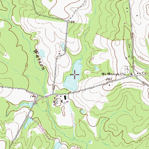 Topographic Map of Bowens Pond, GA
