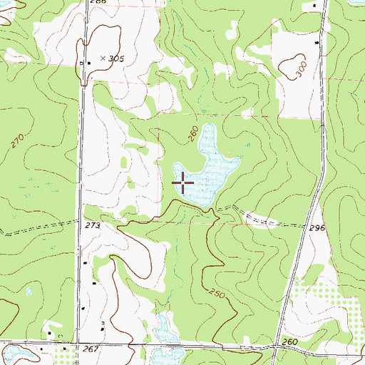 Topographic Map of Fulmer Lake Dam, GA