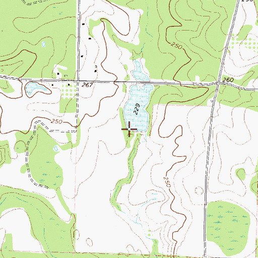 Topographic Map of Cannon Lake Dam, GA