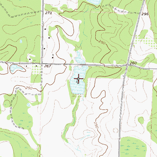 Topographic Map of Cannon Lake, GA