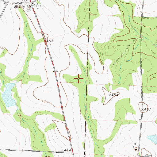 Topographic Map of Sargent Lake, GA