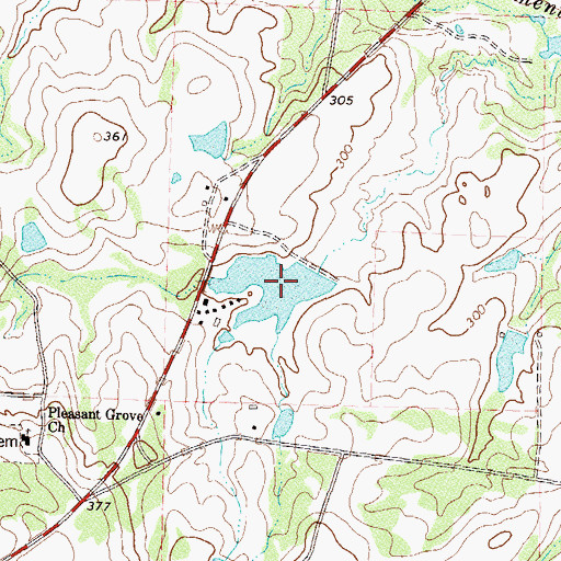 Topographic Map of Anderson Lake, GA