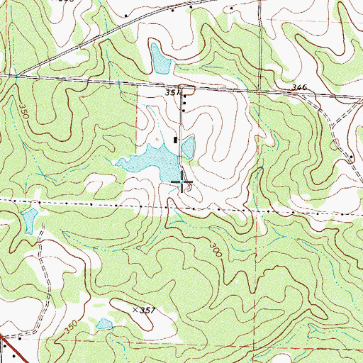 Topographic Map of Pierce Lake Dam, GA