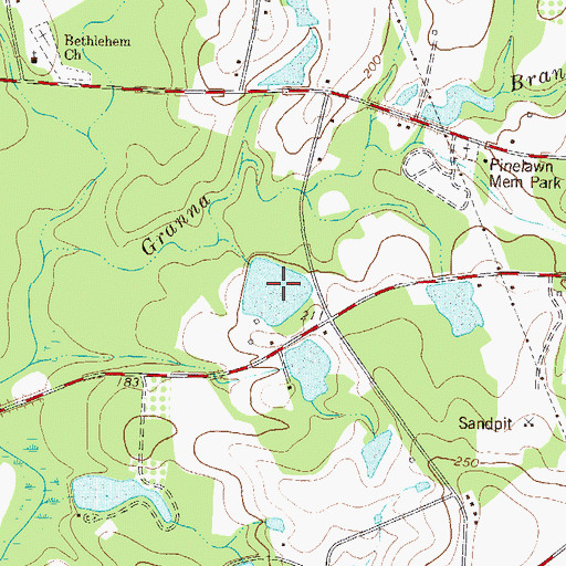 Topographic Map of Mallard Pond, GA