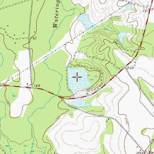 Topographic Map of Riggs Pond, GA