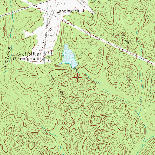 Topographic Map of Roloff Corporation Dam, GA