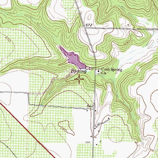 Topographic Map of Pierceson Lake Dam, GA