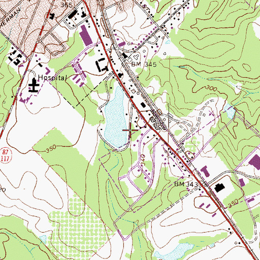 Topographic Map of Harrell Pond Dam, GA