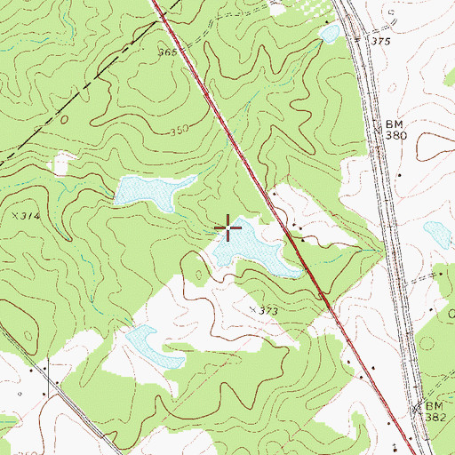 Topographic Map of Yawn Pond Dam, GA