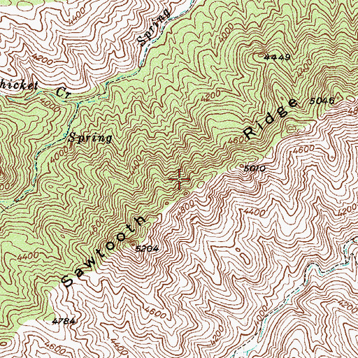 Topographic Map of Sawtooth Ridge, AZ
