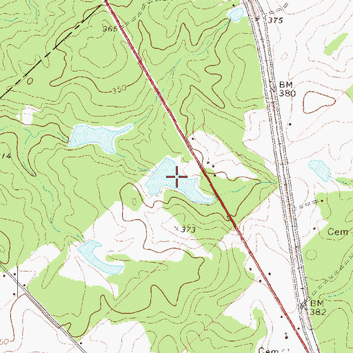 Topographic Map of Yawn Pond, GA