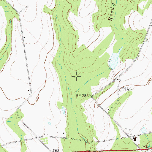 Topographic Map of Lake Destiny Dam, GA