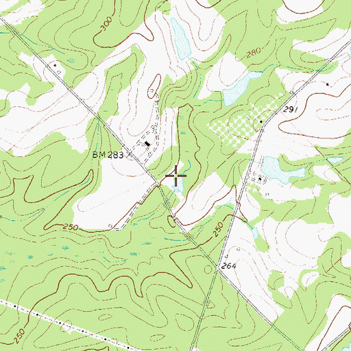 Topographic Map of Lowry Pond Dam, GA