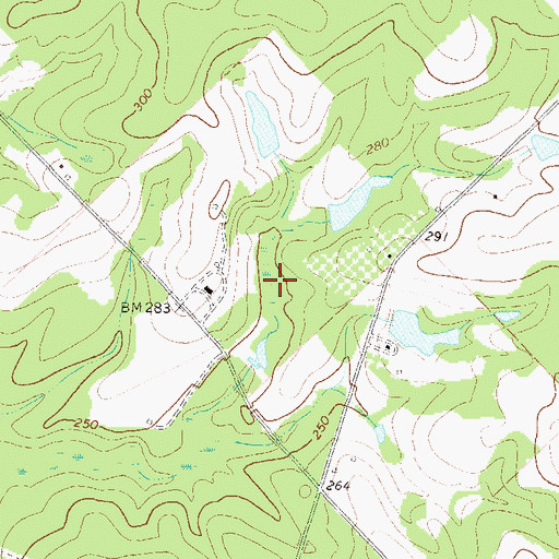 Topographic Map of Lowry Pond, GA