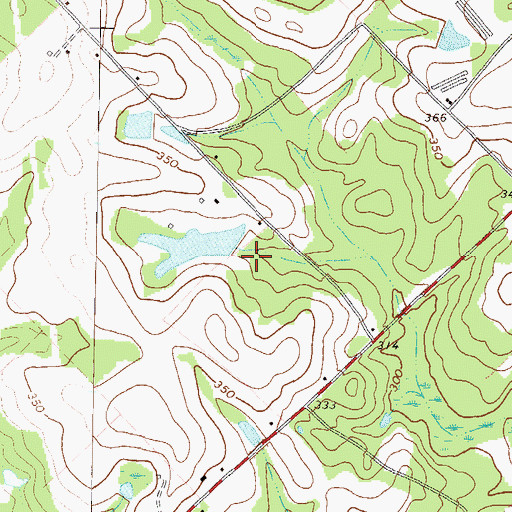 Topographic Map of Cadwell Pond Dam, GA