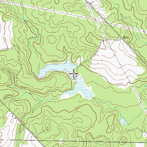 Topographic Map of Tripp Dam East, GA