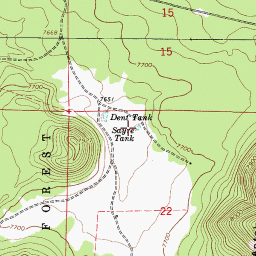 Topographic Map of Sayre Tank, AZ