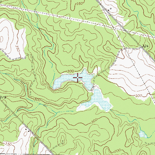 Topographic Map of Tripp Pond East, GA