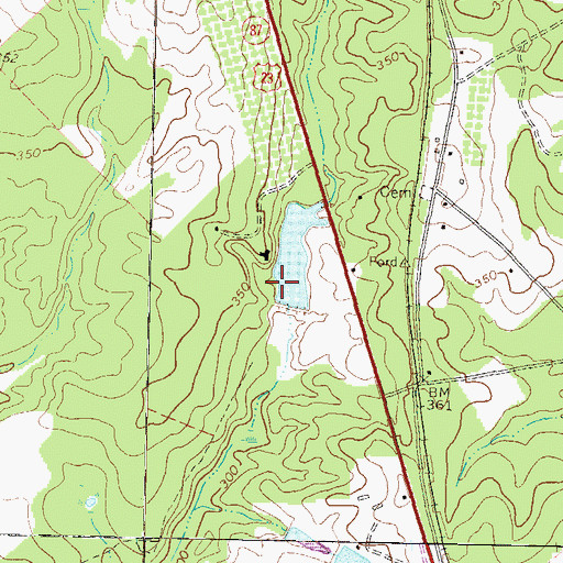 Topographic Map of Tripp Pond West Dam, GA