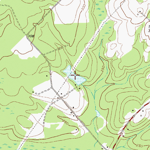 Topographic Map of Long Pond, GA
