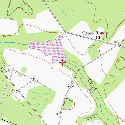 Topographic Map of Griners Lake Dam, GA