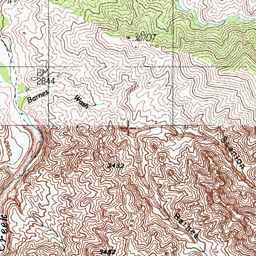 Topographic Map of Scanlon Wash, AZ