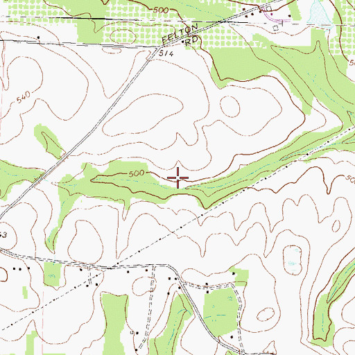 Topographic Map of Kersey Lake Dam, GA