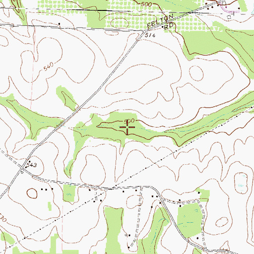 Topographic Map of Kersey Lake, GA