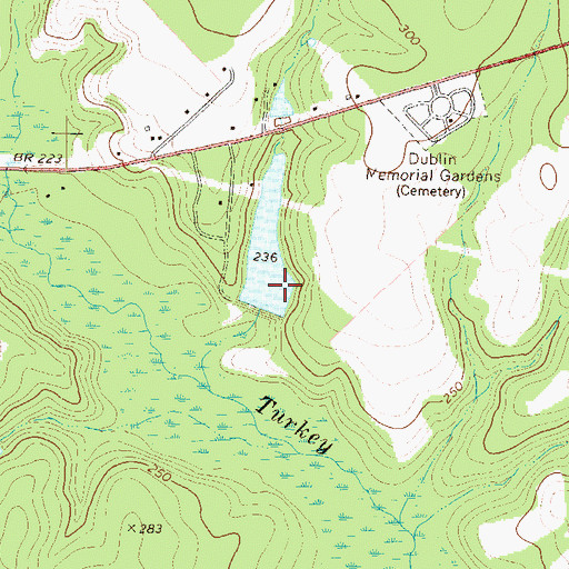 Topographic Map of Lord Lake Dam, GA