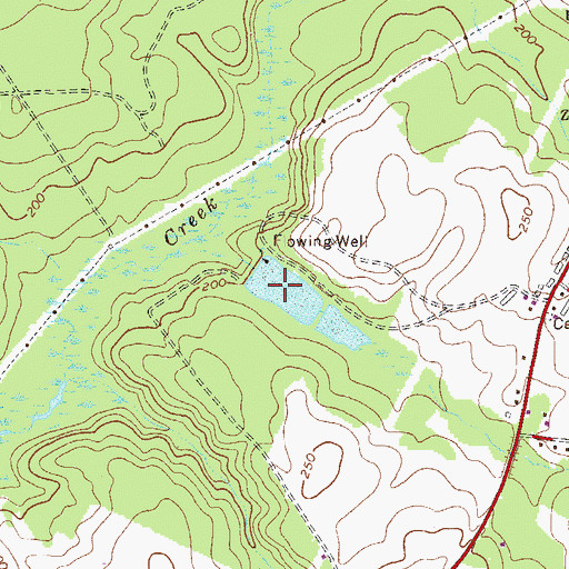 Topographic Map of Lovett Lake, GA