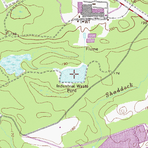 Topographic Map of Mohasco Carpets Industrial Pond, GA