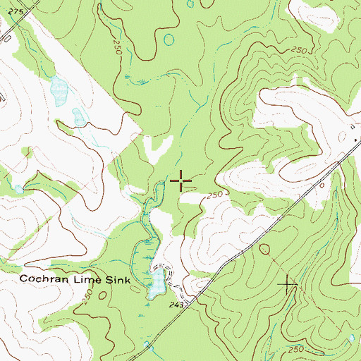 Topographic Map of Bedingfield Lake Dam, GA