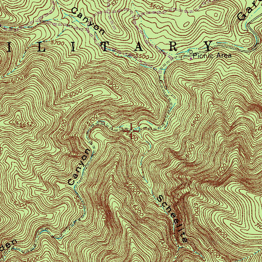 Topographic Map of Scheelite Canyon, AZ