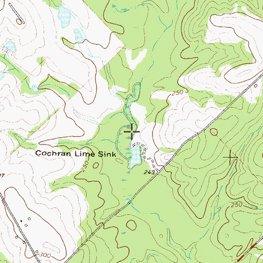 Topographic Map of Bedingfield Lake, GA