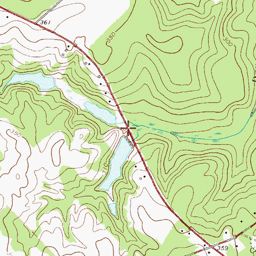 Topographic Map of Townsend Lake Dam, GA