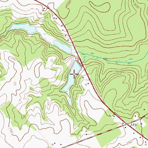 Topographic Map of Townsend Lake, GA