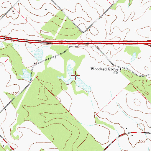 Topographic Map of Hardin Lake, GA