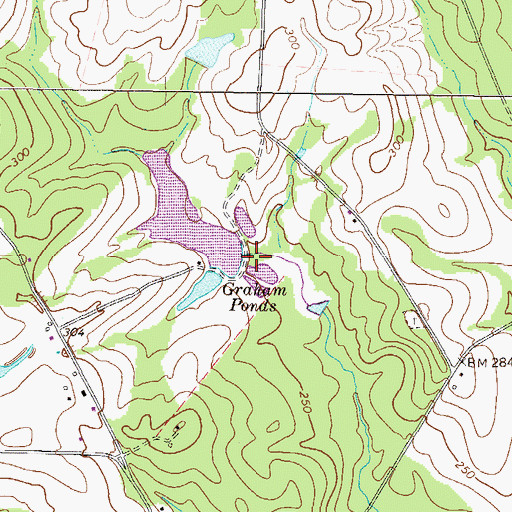 Topographic Map of Grahams Pond Dam, GA