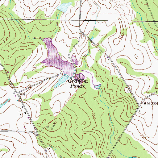 Topographic Map of Graham Pond, GA