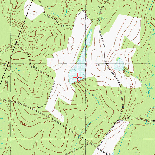 Topographic Map of Pryor Pond Dam, GA