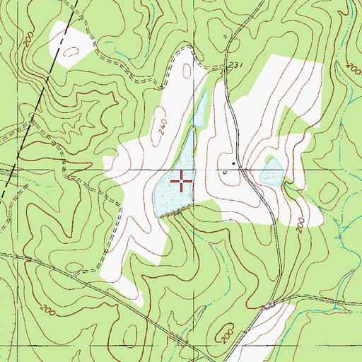 Topographic Map of Pryor Pond, GA